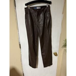Old Navy High-Waisted OG Straight Faux-Leather Ankle Pants 8 Tall